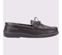Hush Puppies As Cuero Espuma Viscoelástica Hombre Zapatillas Cómodas Marrón