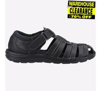 Hush Puppies Albert Fisherman Sandalias Clásicas De Confort Para Hombre Negras
