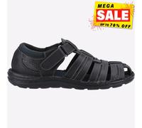 Hush Puppies Albert Fisherman Sandalias Clásicas De Confort Para Hombre Negras