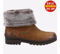 Hush Puppies Alicia Impermeables para Mujer Moda Botines de Piel Marrón