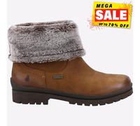 Hush Puppies Alicia Impermeables para Mujer Moda Botines de Piel Marrón