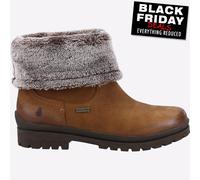 Hush Puppies Alicia Impermeables para Mujer Moda Botines de Piel Marrón