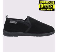 Hush Puppies Pantuflas para hombre Arnold – Slip-on de ante cuero – Negro 40 EU