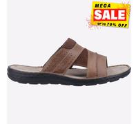 Hush Puppies Arquero Cuero Hombre Slip-On Verano Diario Playa Sandalias Marrón