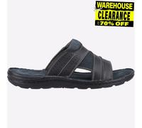 Hush Puppies Arquero Cuero Hombre Slip-On Verano Playa Diario Sandalias Negras