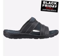 Hush Puppies Arquero Cuero Hombre Slip-On Verano Playa Diario Sandalias Negras