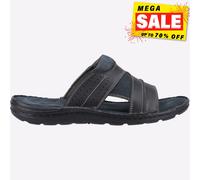 Hush Puppies Arquero Cuero Hombre Slip-On Verano Playa Diario Sandalias Negras