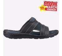 Hush Puppies Arquero Cuero Hombre Slip-On Verano Playa Diario Sandalias Negras