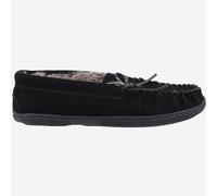 Hush Puppies Pantuflas As para Hombre – Cuero – Espuma viscoelástica – Negro