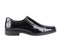 Hush Puppies Brody Zapatos Para Hombre De Cuero Patente Formales Slip On Negros