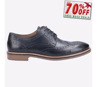 Hush Puppies Bryson Cuero Hombre Memoria Espuma Diseñador Zapatos Oxford Marino
