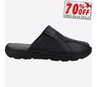Hush Puppies Carson Mule Sandalia De Cuero Casual Clásica Para Hombre Negra