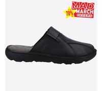 Hush Puppies Sandalia Mule Carson Cuero Casual Clásica Para Hombre Negra