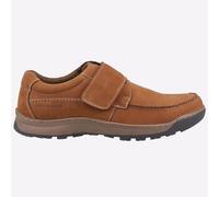 Hush Puppies Casper Cierre De Toque Cuero MEMORY FOAM Zapatos Para Hombre Marrón
