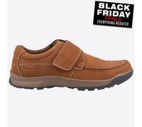 Hush Puppies Casper Cierre De Toque Cuero MEMORY FOAM Zapatos Para Hombre Marrón