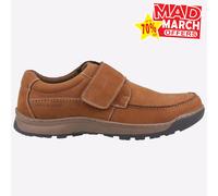 Hush Puppies Casper Cierre De Toque Cuero MEMORY FOAM Zapatos Para Hombre Marrón