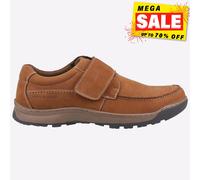 Hush Puppies Casper Cierre De Toque Cuero MEMORY FOAM Zapatos Para Hombre Marrón