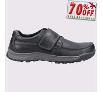 Hush Puppies Casper Toque Cierre Cuero Espuma Viscoelástica Zapatos Hombre Negro