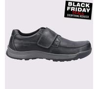 Hush Puppies Casper Toque Cierre Cuero Espuma Viscoelástica Zapatos Hombre Negro