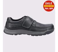 Hush Puppies Casper Toque Cierre Cuero Espuma Viscoelástica Zapatos Hombre Negro