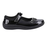 Hush Puppies Christina Niñas BTS Zapatos Escolares Senior De Charol Negros