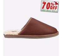 Hush Puppies Pantuflas de Cuero Coady, Hombre, Tan, 39.5 EU
