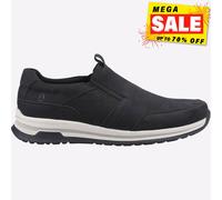 Hush Puppies Cole Cuero Espuma Viscoelástica Hombre sin Cierres Informal Negra