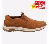 Hush Puppies Cole Cuero Memoria Espuma Hombre sin Cierres Zapatos de Diario Tan