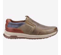 Hush Puppies Zapatos Cole Cuero Espuma viscoelástica Slip on sin cierres Hombre Caqui