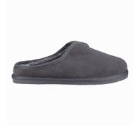 Hush Puppies Conrad Hombre Memoria Espuma Invierno Comodidad Ante Pantuflas Gris