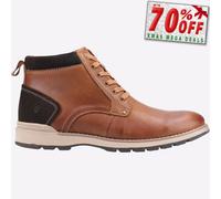 Hush Puppies Dean MEMORY FOAM Botín De Cuero Para Hombre Color Tan