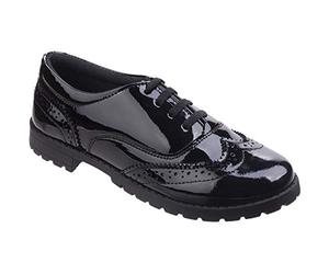 Hush Puppies - Eadie, Zapatos de Cordones Brogue Niñas, Negro (Black), 33 EU