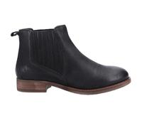 Hush Puppies Edith Botas De Tacón De Cuero Para Mujer De Moda Diseñador Negras