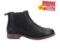 Hush Puppies Edith Botas De Tacón De Cuero Para Mujer De Moda Diseñador Negras