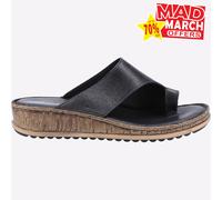 Hush Puppies Elissa Mujer de Piel Verano Moda Informal Vestido Sandalias Negras