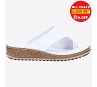 Hush Puppies Elissa Sandalias De Cuero Casual De Verano Para Mujer Blancas