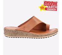 Hush Puppies Elissa Tira Al Dedo Mujer Verano Moda Informal Sandalias Marrón