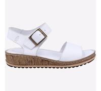Hush Puppies Ellie Mujer de Piel Vestido Casual Sandalias de Moda Blanco