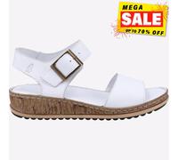 Hush Puppies Ellie Mujer de Piel Vestido Casual Sandalias de Moda Blanco