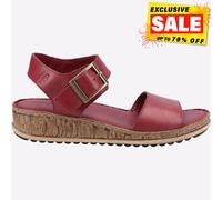 Hush Puppies Ellie Sandalias De Moda De Cuero Para Mujeres Color Burdeos