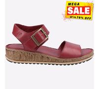 Hush Puppies Ellie Sandalias De Moda De Cuero Para Mujeres Color Burdeos