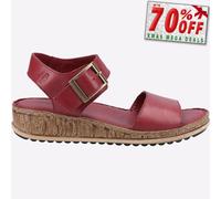 Hush Puppies Ellie Mujer de Piel Moda Vestido Diseñador Sandalias Burdeos