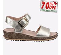 Hush Puppies Ellie Sandalias De Moda De Cuero Para Mujeres Diseñador Doradas