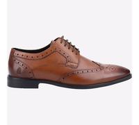 Hush Puppies Elliot Hombre Elegante Memoria Espuma Calado Zapatos Vestido Marrón