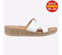Hush Puppies Eloise Mujer Mula Vestido de Cuero Moda Diario Sandalias Blanco