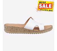 Hush Puppies Eloise Mujer Mula Vestido de Cuero Moda Diario Sandalias Blanco