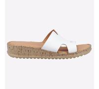 Hush Puppies Eloise Mujer Mula Vestido de Cuero Moda Diario Sandalias Blanco