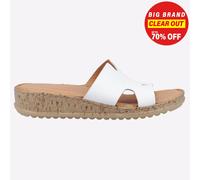 Hush Puppies Eloise Mujer Mula Vestido de Cuero Moda Diario Sandalias Blanco