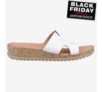 Hush Puppies Eloise Mujer Mula Vestido de Cuero Moda Diario Sandalias Blanco