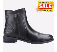 Hush Puppies Escarlata Mujer de Piel Moda Informal Memoria Espuma Botines Negro